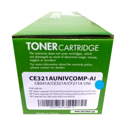 Toner compatible para   CE321A (128A ) /CB541A (125A) /CF211A (131A)  Cian 1,800 páginas