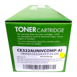 Toner compatible para   CE322A (128A ) /CB542A (125A) /CF212A (131A)  Amarillo 1,800 páginas